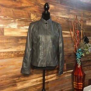 Faux Leather Jacket satin lined